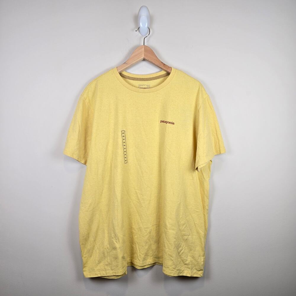 Patagonia Fitz Roy Icon Responsibili-Tee Size W 3XL/M XXL Milled Yellow 37665